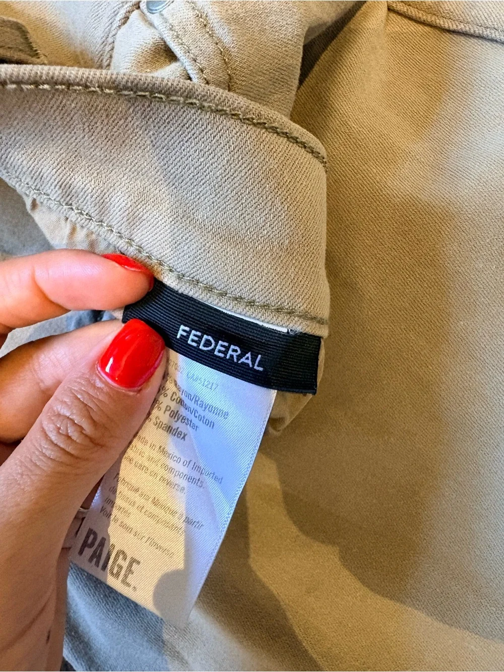 PAIGE “Federal” Straight Jeans - men’s 36 - “Dusty Trail” color